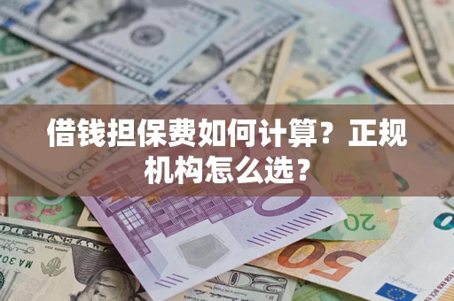 济南借钱担保费如何计算？正规机构怎么选？